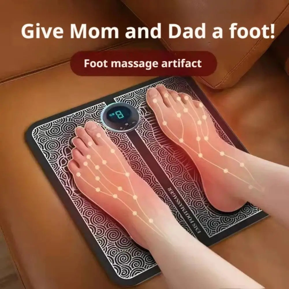 Portable EMS Foot Massager Pad – Smart Muscle Relaxation & Comfort Trainer for Home & Office