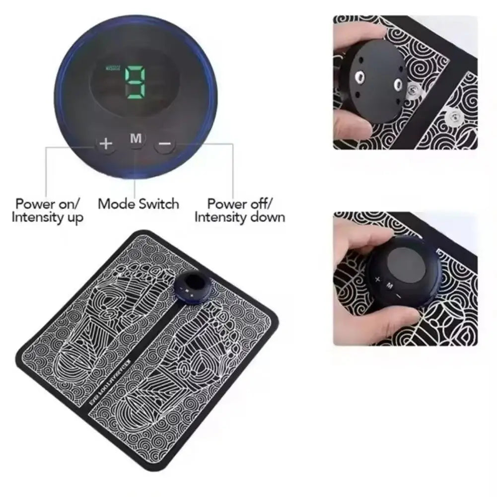 Portable EMS Foot Massager Pad – Smart Muscle Relaxation & Comfort Trainer for Home & Office