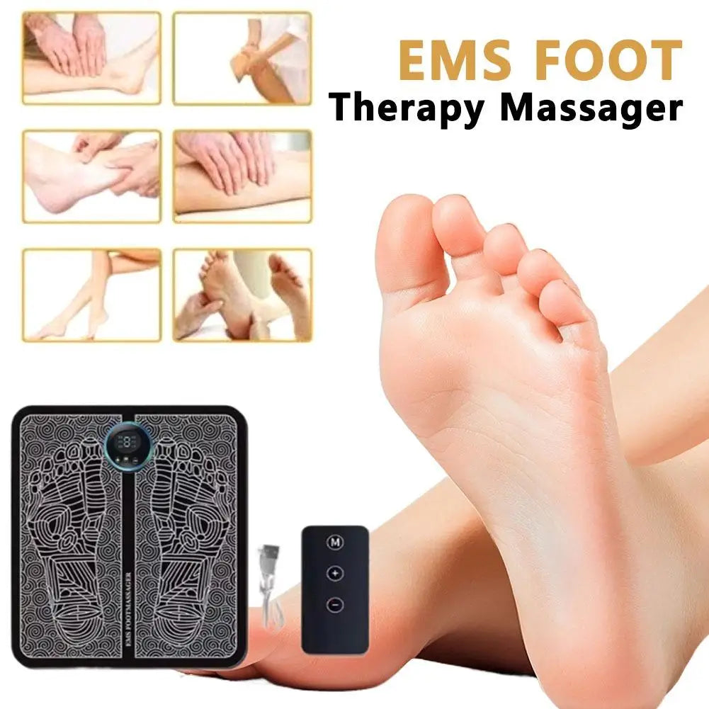 Portable EMS Foot Massager Pad – Smart Muscle Relaxation & Comfort Trainer for Home & Office